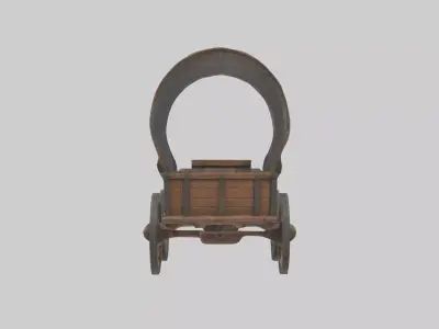 Medievalwagon Model Low-poly 3D model