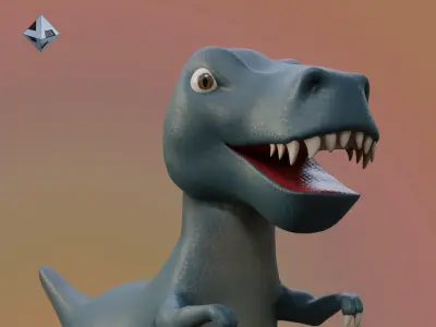 Cartoon Dinosaur 3D model get