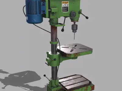 Drilling Machine  Low-poly 3D model