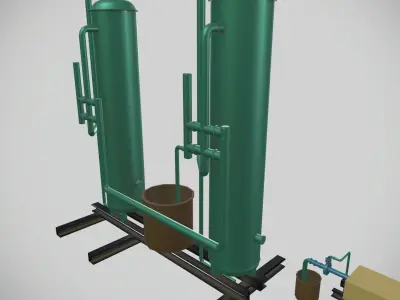 Cooling Water Filter Low-poly 3D model