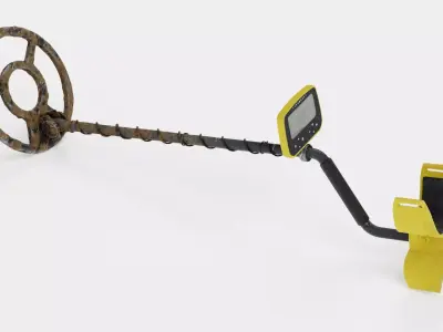 Metal Detector - Dirty and Used Professional Ground Scanner 3D model