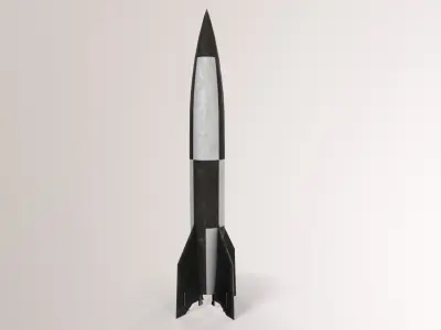 V2 Rocket Low-poly 3D model