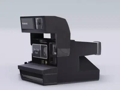 Polaroid camera model in Blender 3D model