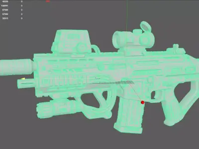 Futuristic Rifle Gun 3D model