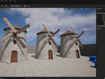 Low Poly Windmill Assets Low-poly 3D model