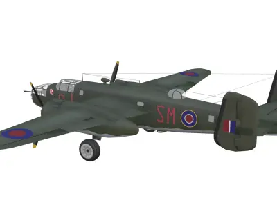 North American B-25 Mitchell Low-poly 3D model purchase