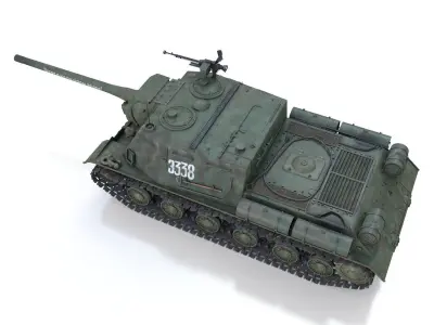 ISU-122 - 3338 - Soviet heavy self-propelled gun 3D model
