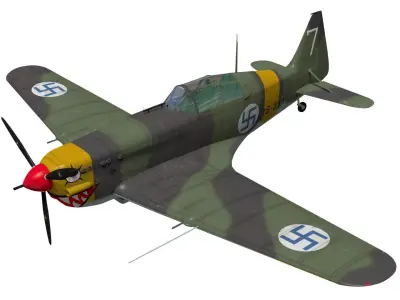 Morane Saulnier MS406 3D model buy