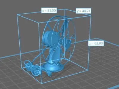 Retro Desk Fan 2 3D print model