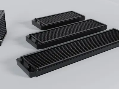 Water cooling radiators - 120-480mm 3D Model Pack