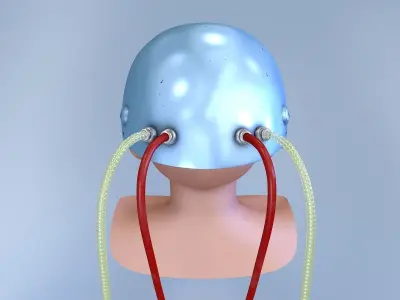 Shell Silver Helmet 3D model