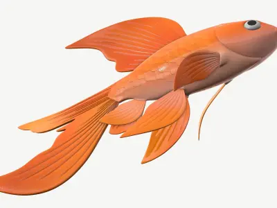 Goldfish cartoon 3D model