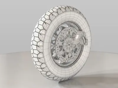 Motorcycle Tyre 3D model