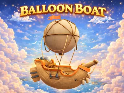Balloon Boat Low-poly 3D model
