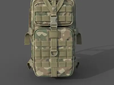 3D RealTime backpack Low-poly 3D model