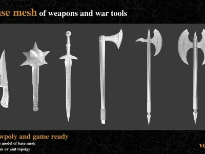weapon of war Low-poly 3D model