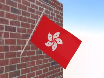 Flag of Hongkong 3D model