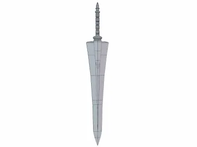 Claymore sword Low-poly 3D model purchase