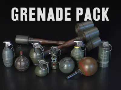 Grenade Pack Low-poly 3D model shop
