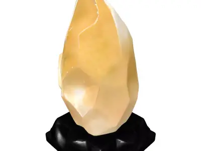 Glowing Crystal Lamp Decor Low-poly 3D model