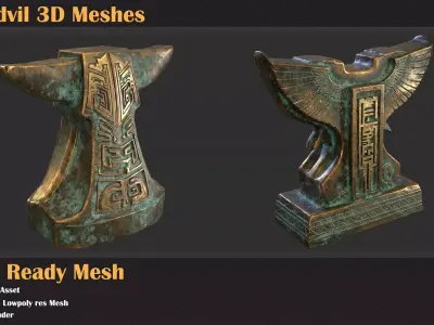 39 Anvil 3D Meshes - VOL 59 Low-poly 3D model