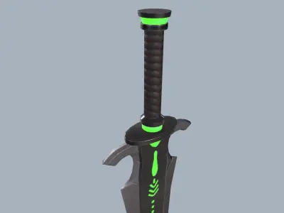 Neon blade Low-poly 3D model