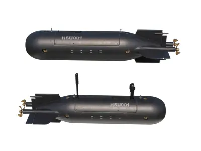 Chinese Navy HSU-001 Unmanned Underwater Vehicle UUV 3D model