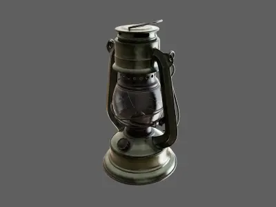 Oil Lamp  Low-poly 3D model