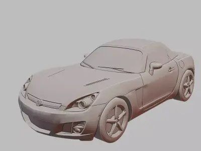 Opel GT Classic Sports Coupe Vintage Car 3D Printable 3D print model