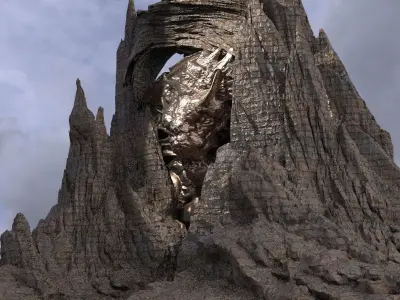 Dragons Wake Mountain 1 3D model