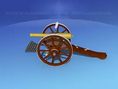 Model 1841 6lb field cannon 3D model