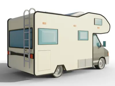 RV - low poly Low-poly 3D model