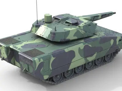 Lynx KF41 tank Low-poly 3D model