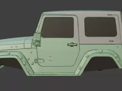 Jeep body part 3D model by im3dking