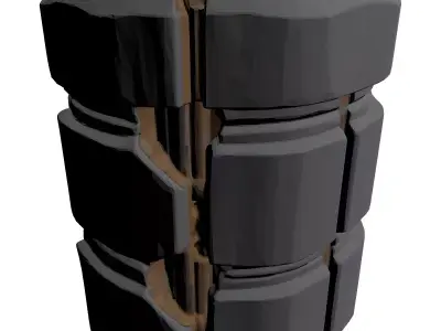 Futuristic Metal Engine Part 3D model