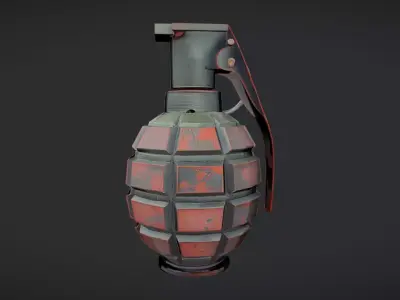 military hand grenade 3D model 2