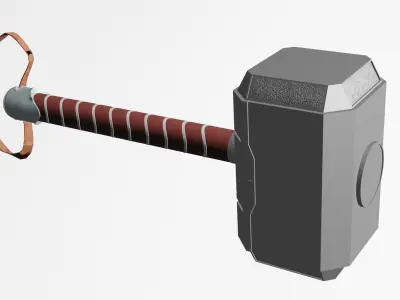 thor hammer 3D model purchase