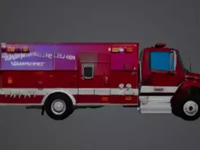 Urban Emergency Medical Truck 3D 3D model