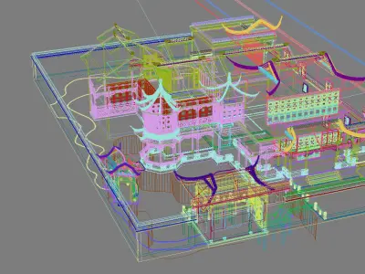 Chinese Style Architecture 3D model 8