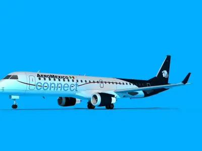 Embraer Emb-190 Aero Mexico Connect 3D model