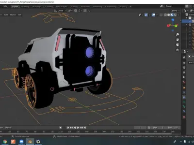 rocket league 3D model model FREE Merc Free low-poly 3D model