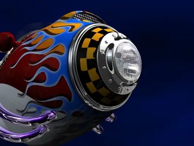 Cartoon spaceship in 3D format 3D model