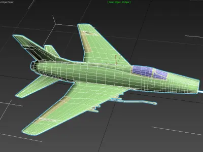 f100 Super Sabre 3D print model