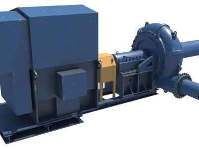 bomba de alim de hidrociclones 3D model