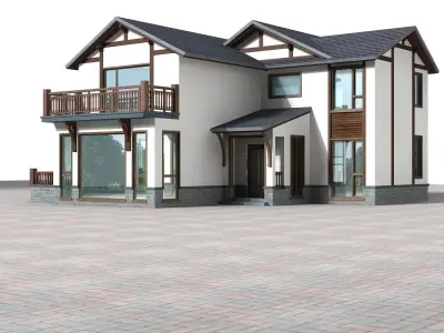 Villa house 3D model get