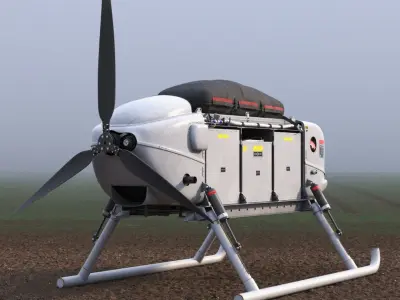  Snowgoose UAV MMIST CQ-10 Rigged for Cinema 4D 