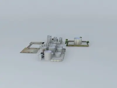 Eagle Farm Fuel Tanks Terminal Free 3D model