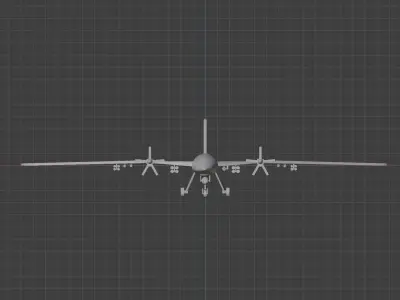 Unmanned Combat Aerial Vehicle Stage 1  3D print model