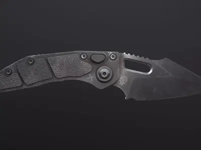 Tactical microtech knife Low-poly 3D model