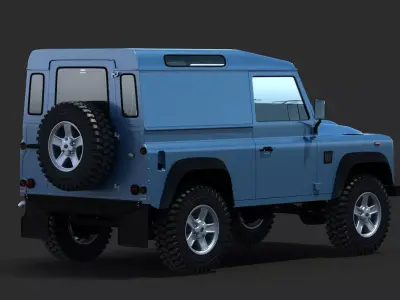 Land Rover Defender 90 Van 3D model